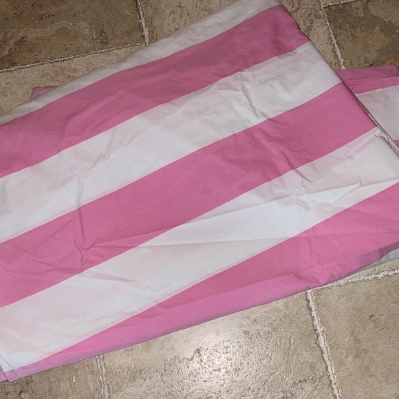 Pottery Barn Kids Other - Pottery Barn Kids pink striped TWIN duvet